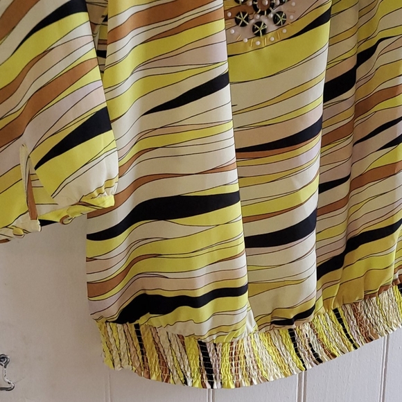 New York & Company Beaded Cinched Hip Blouse - Picture 3 of 3